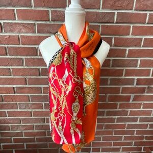 Hermes Bridges De Gala Maxi Twilly 100% Silk  8”x74”Made in France